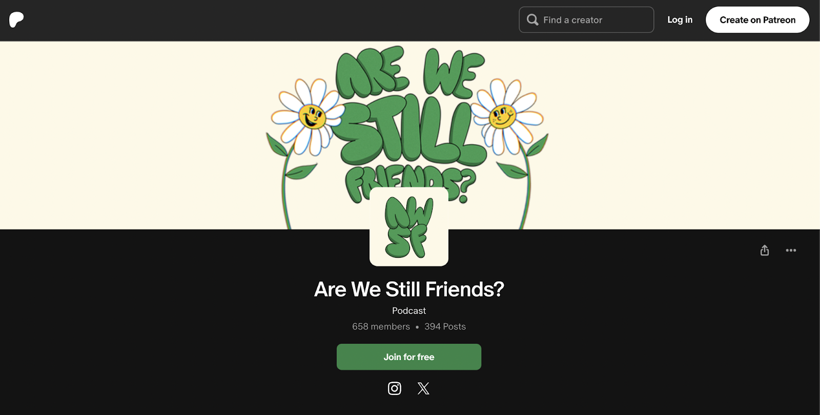 Are We Still Friends podcast home page