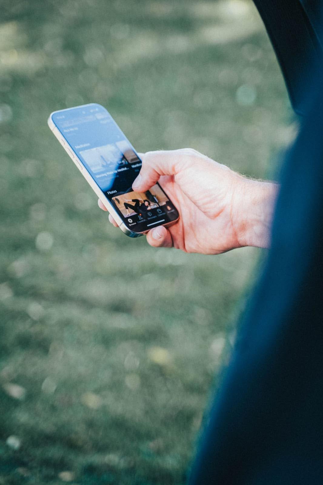 Find what feels good - man on phone