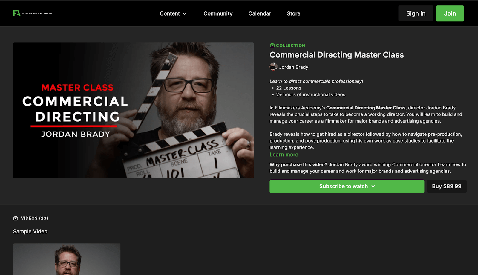 Filmmakers Academy Slide 4